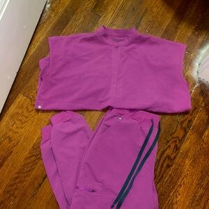 Pink figs set - jogger bottoms and cap sleeved top